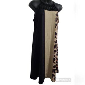 Colourblock Dress with Strappy Detail